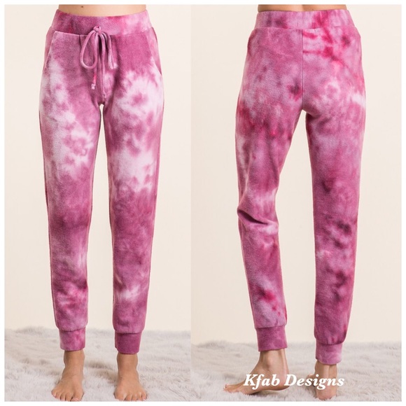 💖LAST Elastic tie dye brushed fabric joggers! - Picture 6 of 9